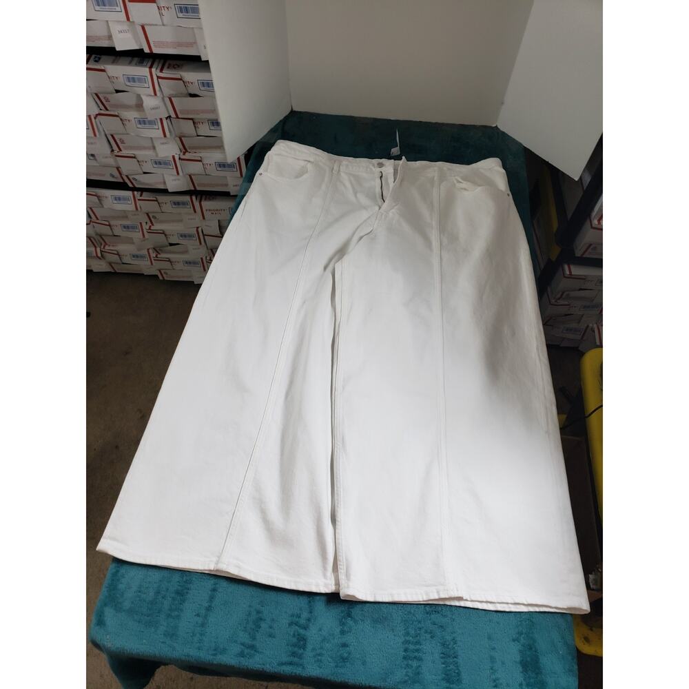 The Drop Jeans Size 39 Womens White Pants Frida High Rise Ladies Wide Leg NWT